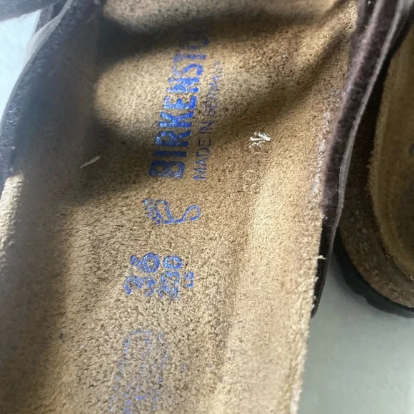 Birkenstock Florida Birkibuc Soft Footbed Sandal In Mocha Sz EU 36/ US 5-5.5 - Picture 3 of 7